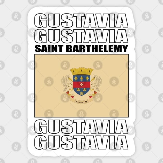 Flag of Saint Barthélemy Sticker by KewaleeTee